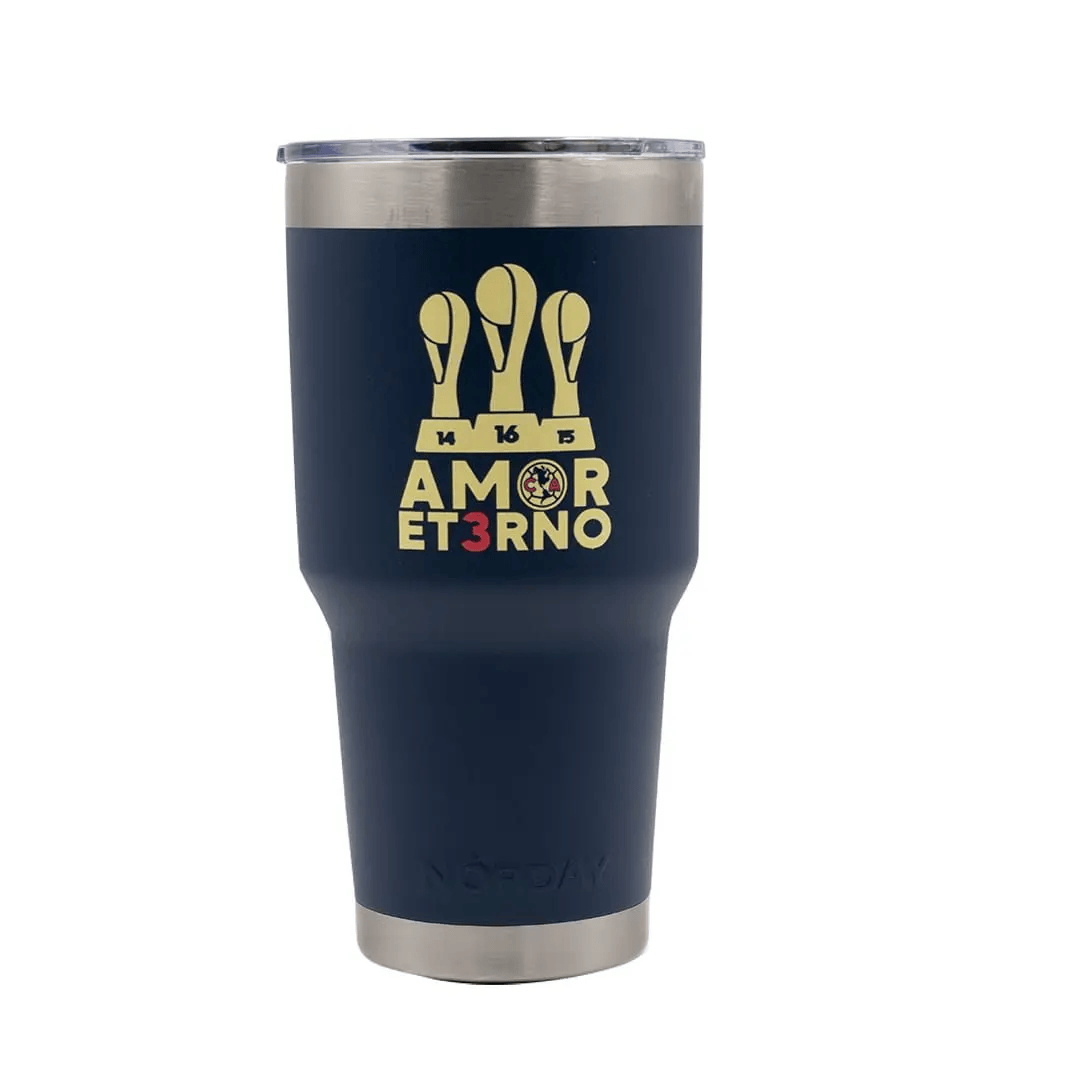 Norday Termo Tumbler América Navy Amor Eterno 30oz - Vaso térmico de acero inoxidable