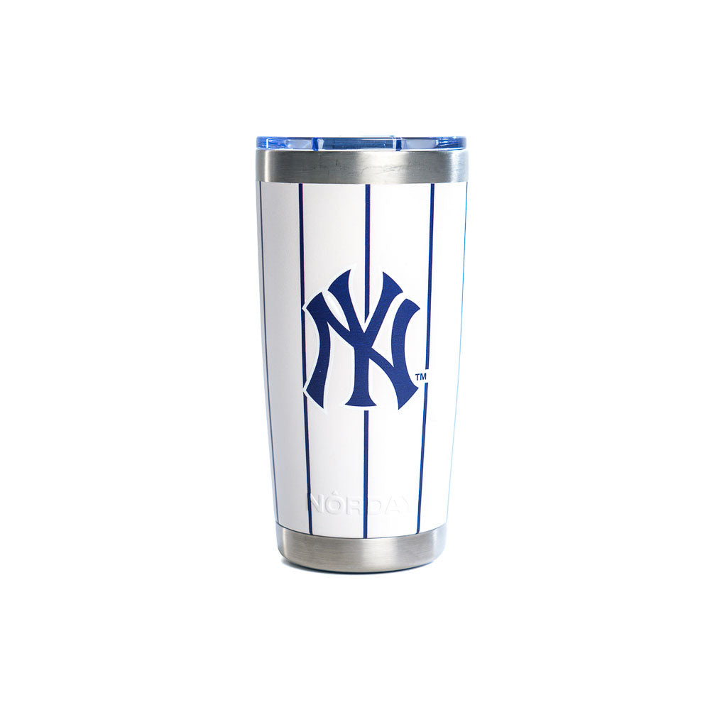 Norday Termo Tumbler New York Yankees White 20oz - Vaso térmico de acero inoxidable
