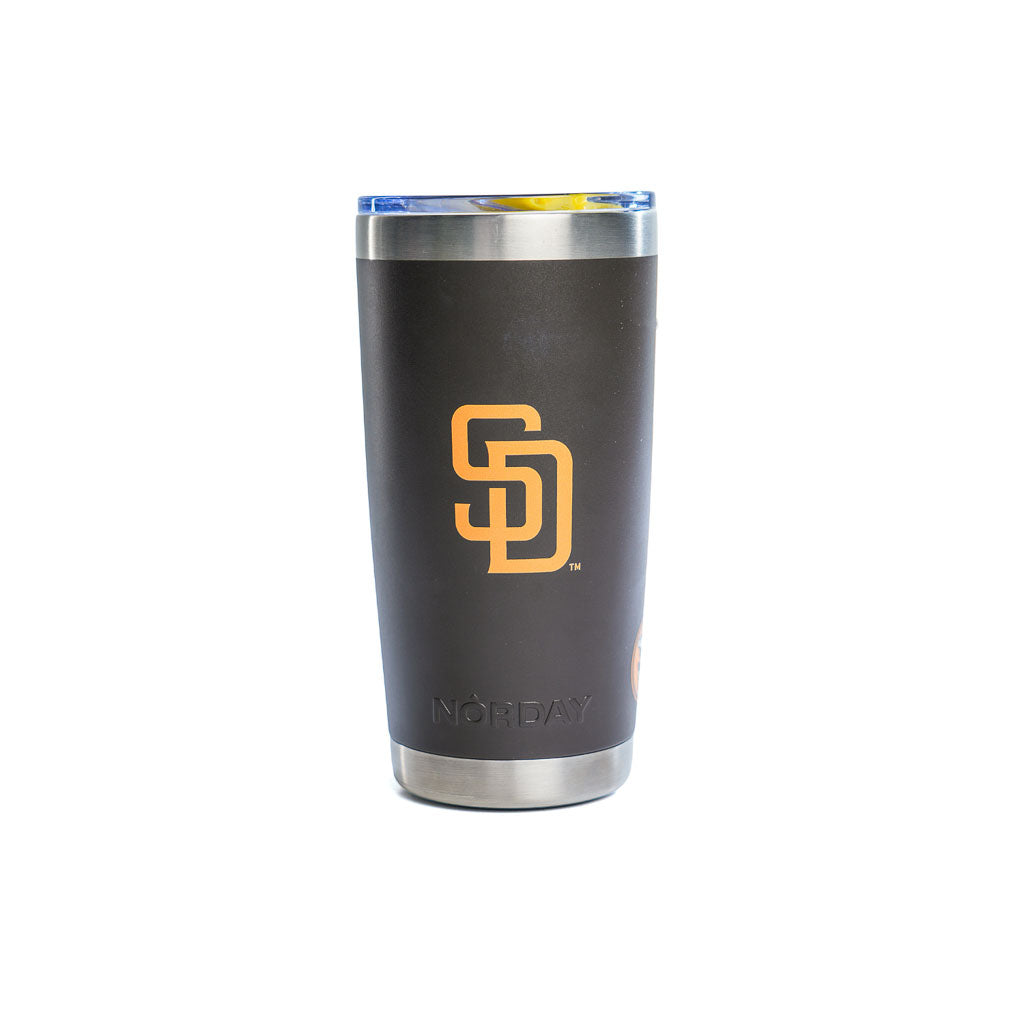 Norday Termo Tumbler San Diego Padres Brown 20oz - Vaso térmico de acero inoxidable