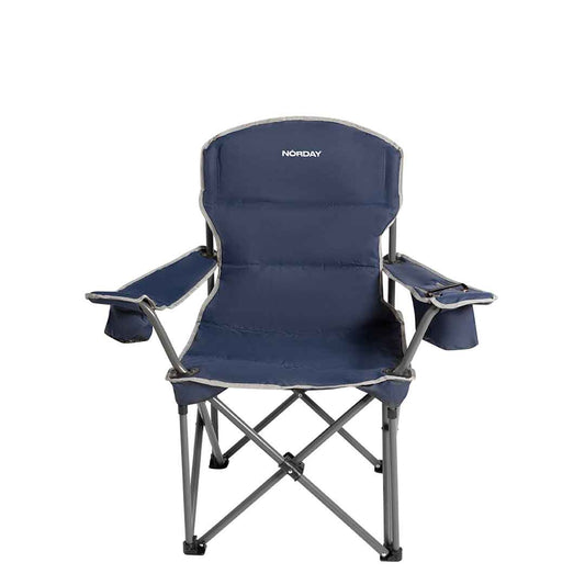 Silla Norday Navy Plegable con Hielera – Resistente, ligera y con portavaso