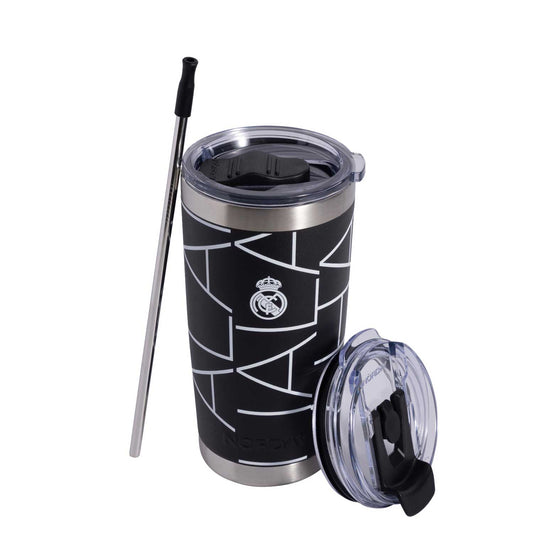 Norday Termo Tumbler Real Madrid Hala 20oz Black - Vaso térmico de acero inoxidable
