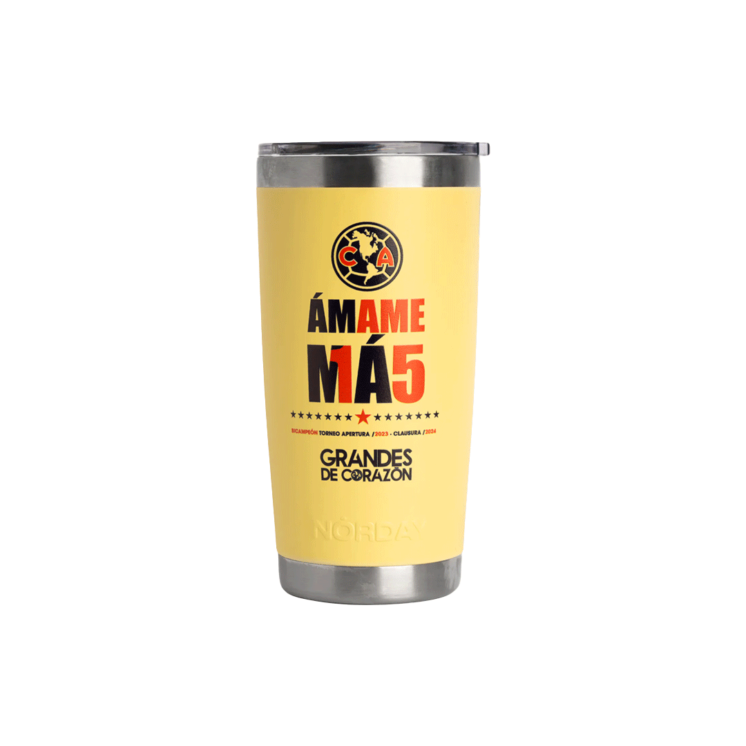 Norday Termo Tumbler América Bicampeon 20oz - Vaso térmico de acero inoxidable