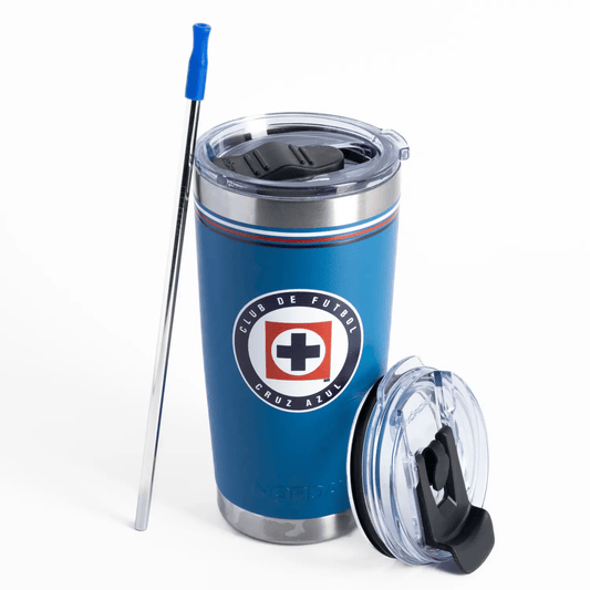 Norday Termo Tumbler Cruz Azul 20oz - Vaso térmico de acero inoxidable
