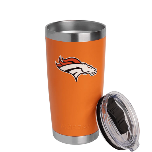Norday Termo Denver Broncos 20oz - Vaso térmico de acero inoxidable