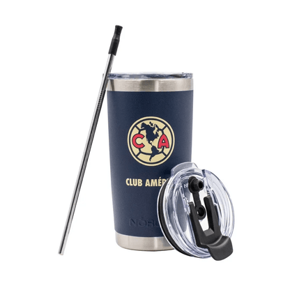 Norday Termo Tumbler América Navy Ámame Más 20oz - Vaso térmico de acero inoxidable