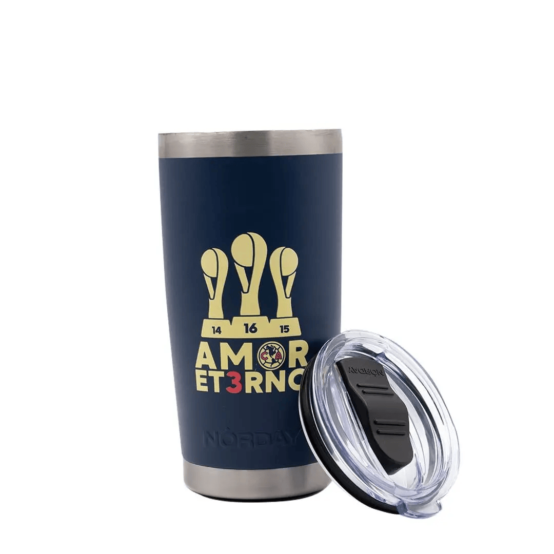 Norday Termo Tumbler América Navy Amor Eterno 20oz - Vaso térmico de acero inoxidable