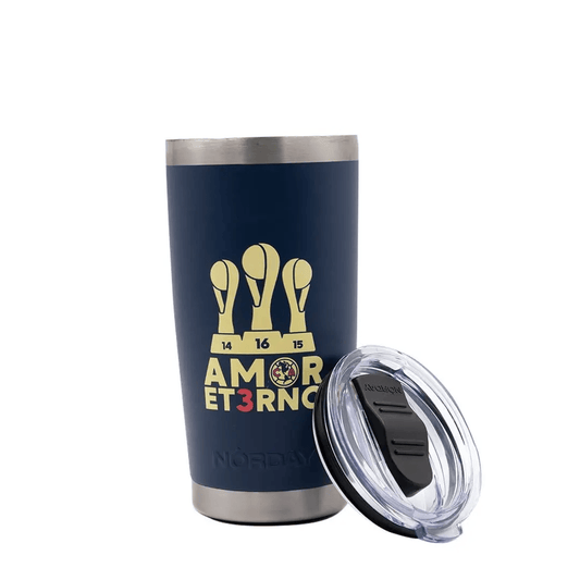 Norday Termo Tumbler América Navy Amor Eterno 20oz - Vaso térmico de acero inoxidable