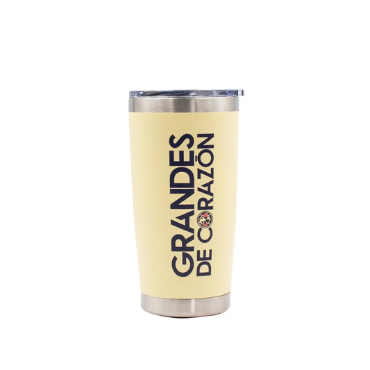 Norday Termo Tumbler América Amarillo Grandes De Corazón 20oz - Vaso térmico de acero inoxidable