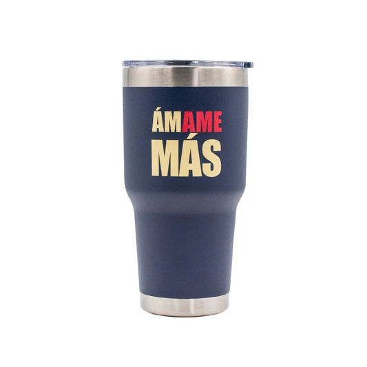 Norday Termo Tumbler América Navy Ámame Más 30oz - Vaso térmico de acero inoxidable