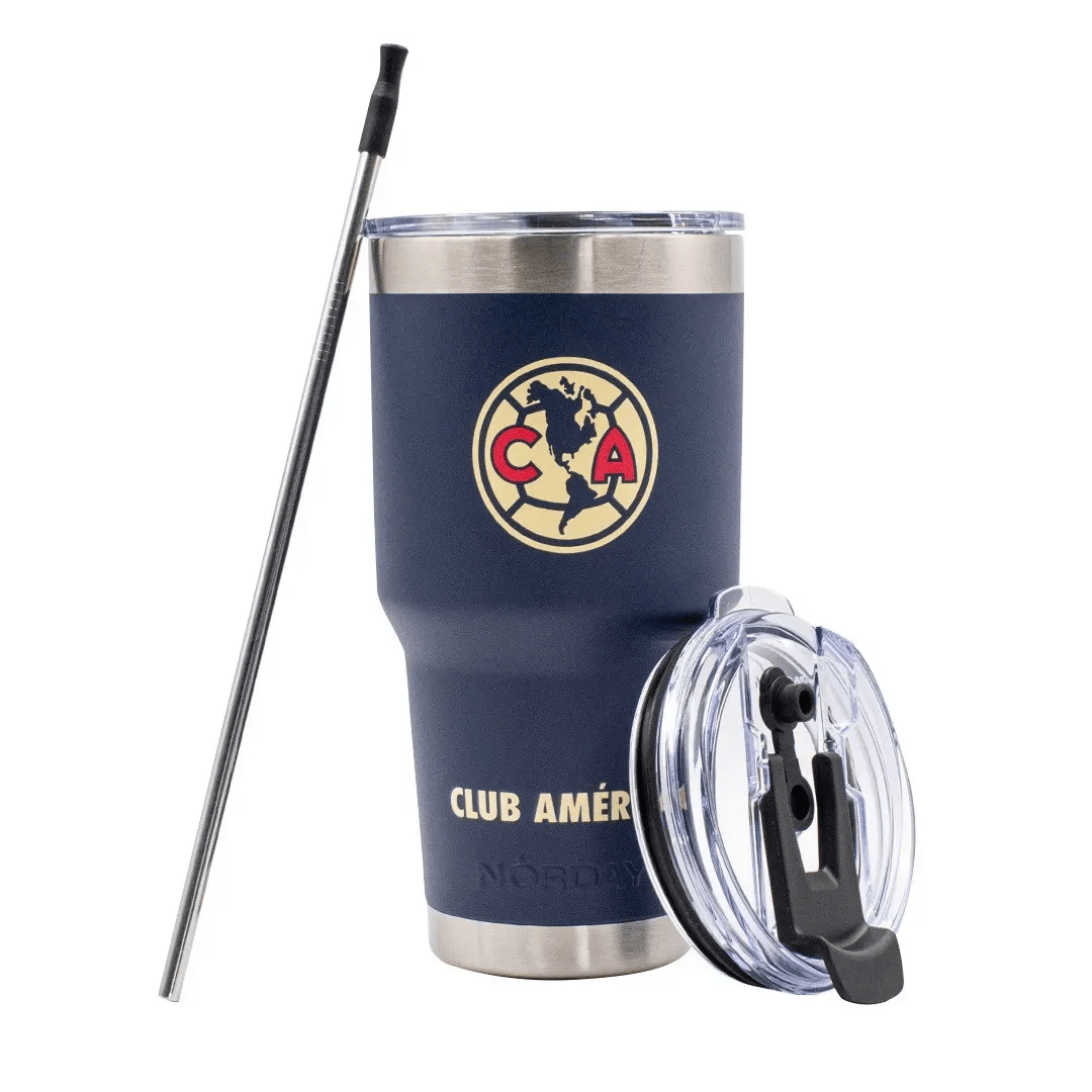 Norday Termo Tumbler América Navy Ámame Más 30oz - Vaso térmico de acero inoxidable