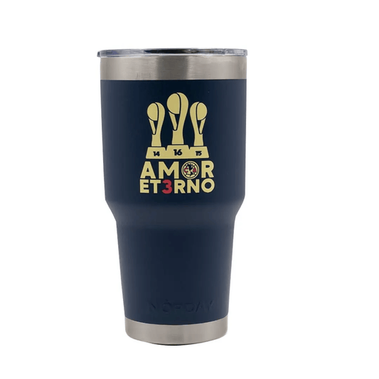 Norday Termo Tumbler América Navy Amor Eterno 30oz - Vaso térmico de acero inoxidable